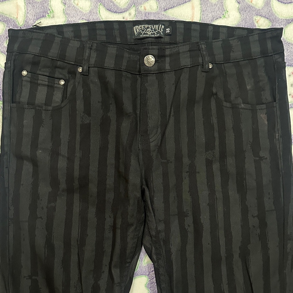 Kreepsville Black Striped Pants - Picture 5 of 8